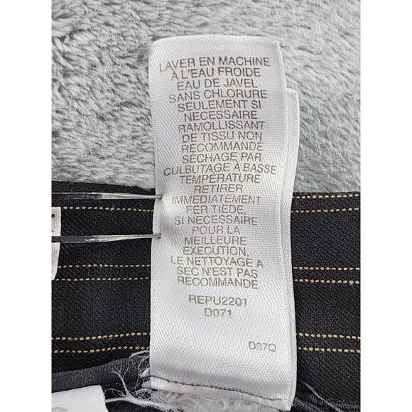 Vintage Liz Claiborne Kylie Pin Striped Pleated Trouser Pants Size 14P Black Tan - Picture 10 of 15